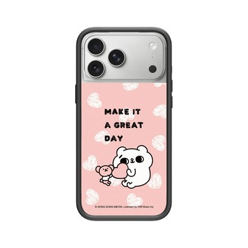 iPhone 17 Pro Max Mod NX -邊框背蓋組合 (相機按鈕) 黑 - 爽爽貓 Song Song Meow by SECOND - Make it a great day