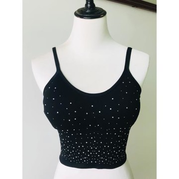 肚皮舞2024春夏新款東方舞上衣吊帶燙鉆背心打底練功服美背文胸