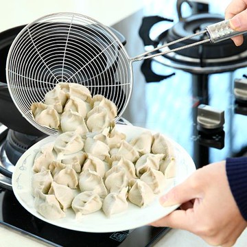 撈餃子漏勺火鍋漏網篩家用不銹鋼大笊籬廚房撈面勺大號過濾網