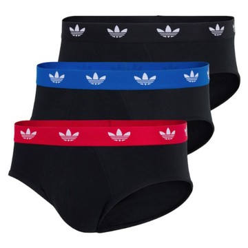 adidas 愛迪達 Originals 男款三角內褲3件組 4AR001-904  黑色 + 紅色 + 藍色  L
