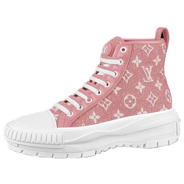 (WMNS) LOUIS VUITTON LV Squad Ankle Sneakers 'Pink Monogram'