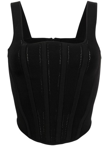 Dion Lee - pointelle corset top - women - Nylon/Viscose - L - Black