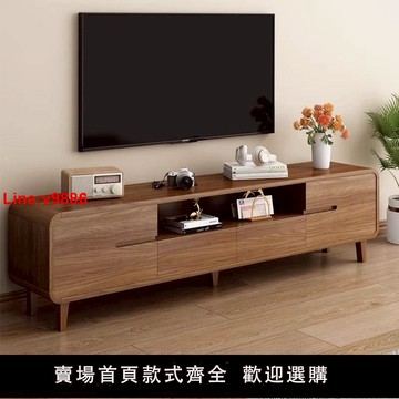 【台灣公司 超低價】電視柜客廳家用小戶型茶幾組合簡約現代落地式圓角2024年新款