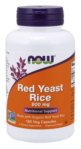 NOW Foods Red Yeast Rice 600 mg - 120 Veg Capsules