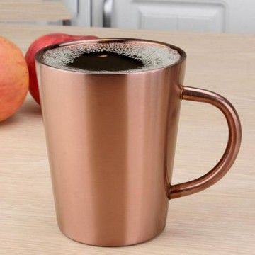 麥戈 304不銹鋼水杯啤酒杯雙層隔熱咖啡杯果汁牛奶杯馬克杯