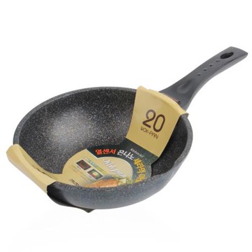 不粘鍋炒鍋大勺麥飯石炒菜鍋明火炒勺26公分小炒勺油炸鍋批發