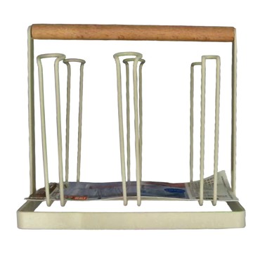 Let's cook 樂司廚品 小鐵杯架 可搭配M3772 餐具吸水快乾墊  白色  1個