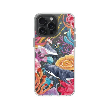 iPhone 15 Pro Max Clear 透明 - Ocean Collection: Let's Sea 海洋系列：一路向海 - 海底花花世界（鯨鯊版）