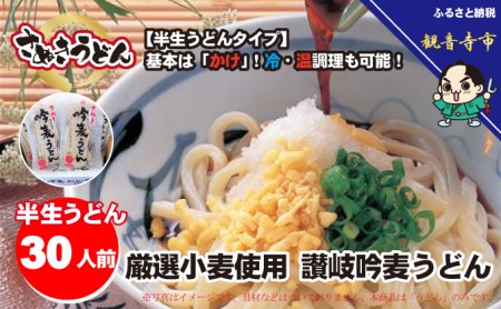 「さぬき半生」 讃岐吟麦うどん 30人前 300g×10袋