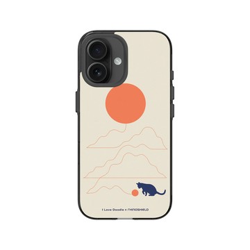 iPhone 16 Clear (相機按鈕) 酷墨灰 - ilovedoodle (Lim Heng Swee) - Cat Landscape - Hairball 貓咪貓球