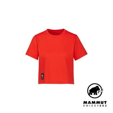 【Mammut 長毛象】Massone T-Shirt Cropped Women Patch 有機棉短版短袖T恤 經典紅 女款 #1017-05180