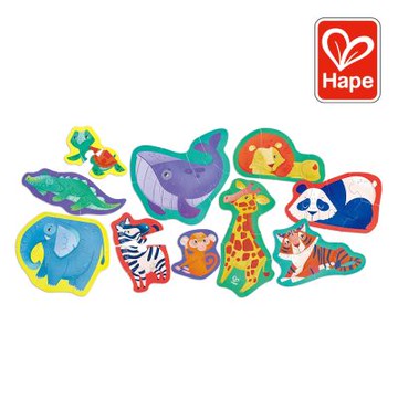 奇哥 德國Hape 野生動物進階拼圖