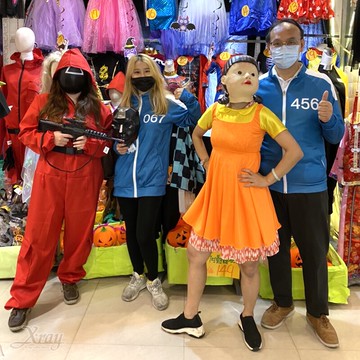 魷魚遊戲衣服-綜，萬聖節服裝/大人兒童/服飾/變裝/角色扮演/連身衣/456/067/木偶娃娃，X射線【W521300】