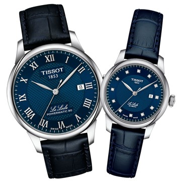 TISSOT天梭 LE LOCLE力洛克系列 經典時尚機械對錶 T0064071604300+T0062071604600