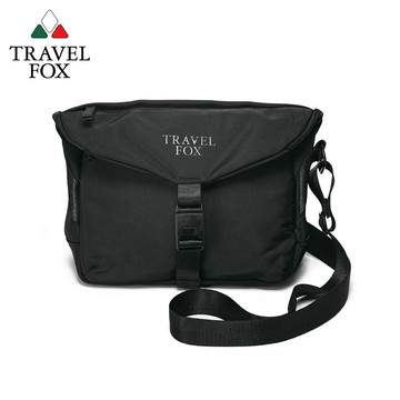 【TRAVEL FOX 旅狐】極簡休閒單肩郵差包/側背包/單肩包 (TB832-01) 黑