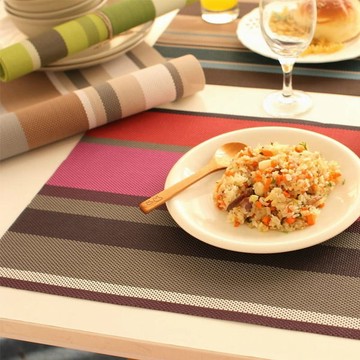 條紋系列隔熱餐墊 優質餐桌墊 西餐墊 防滑隔熱  餐墊 重複洗用 廚房 客廳 ♚MY COLOR♚【Q028】