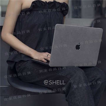 【宜家良品百貨】-SHELL丨MacBook筆記本麂皮保護殼pro1614寸麂皮灰外軟套air1315