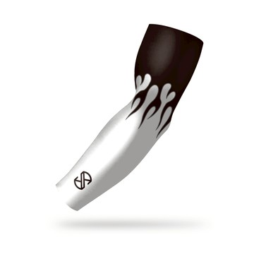 現貨立即出！火焰系列【黑白火焰】射手袖套 潮流運動涼感 親膚防曬 速乾排汗 / 袖套