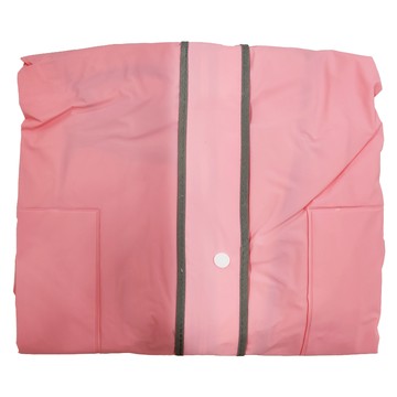 Mass 生活好物 高機能速乾機車雨衣 一鍵快收大帽檐連身雨披 升級款 附手套  粉色  L