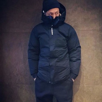 2022新款潮牌外套余文樂同款棉衣男中長款迷彩羽絨棉服寬松冬季