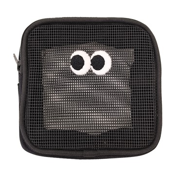 E.dot 網眼化妝洗漱包 黑色  方形12.5 x 12.5 x 7cm