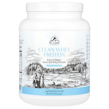 Mt. Capra, 乾淨乳清蛋白，未加糖，16 盎司（453 克）