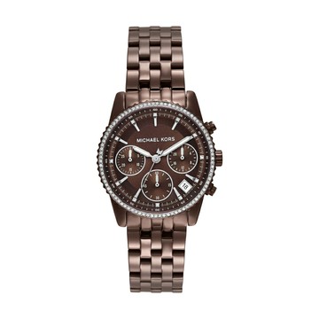 送禮首選★MICHAEL KORS Bryant 晶鑽計時三眼女錶 35mm MK7559附提袋【全館滿額折價★APP下單點數4倍送】線上購買享_實體門市同步服務
