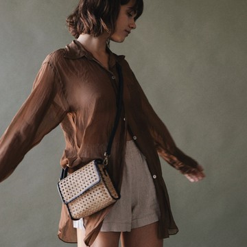 紐約 Bembien 法式優雅 ANA 編織日常側背包 黑色