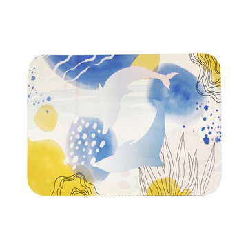 收納王妃 自創軟式珪藻土地墊  海豚世界  60 x 40 x 0.9cm  1件