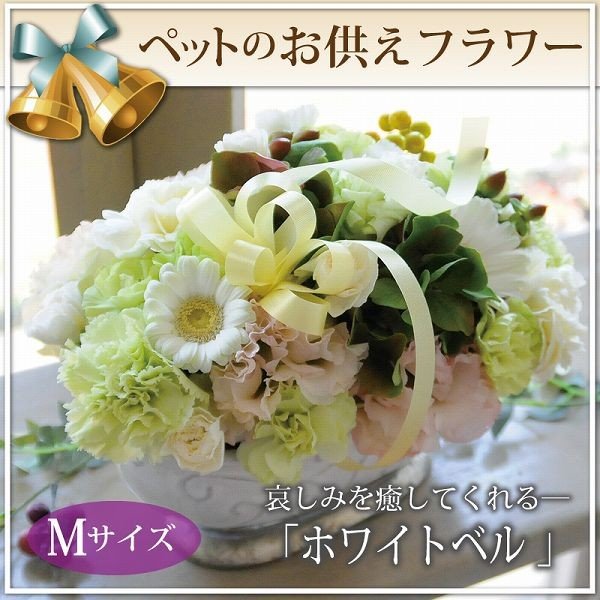 お彼岸 お供え 花 ペット お悔やみ 花 仏花 ギフト フラワーアレンジメント ペットの 命日 一周忌 法事法要 即日発送 翌日配達 ホワイトベル Mサイズ 通販 Lineポイント最大0 5 Get Lineショッピング