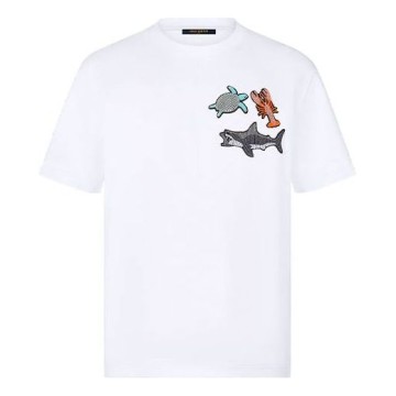 Louis Vuitton Men's SS22 Alphabet Pattern Printing Short Sleeve T