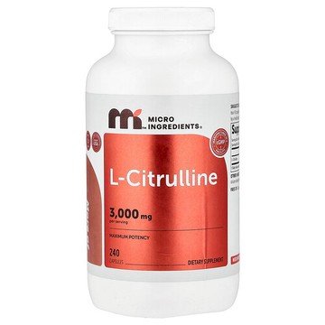 Micro Ingredients, Maximum Potency L-Citrulline, 240 Capsules (750 mg per Capsule)