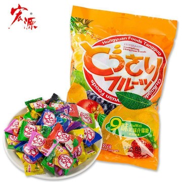現✨貨【宏源】什錦糖水果味番石榴硬糖結婚喜糖辦公室前臺小零食品懷舊年貨