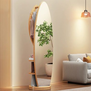 Happylife 實木旋轉穿衣鏡 衣帽架 Y12137