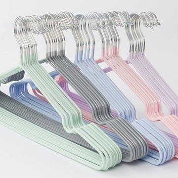 免運 開立發票 衣架 家用衣架 加粗浸塑衣架家用成人衣掛防滑無痕掛衣加厚撐子晾衣架特惠/快速出貨AA0820