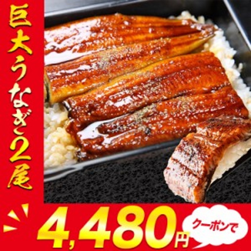 送料無料　土用の　かば焼き　鰻　超特大　デカうま　蒲焼　頭なし２本で計約800g　うなぎ　ウナギ　冷凍便　のし対応　超巨大　2尾x約400g　うなぎ蒲焼　LINEショッピング