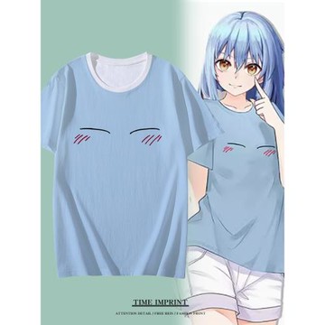 史萊姆痛衣利姆露T恤短袖青少年大碼cos汗衫速干衣服二次元體恤衫