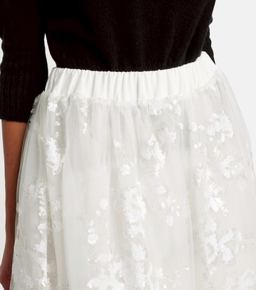 Simone Rocha Sequined tulle midi skirt
