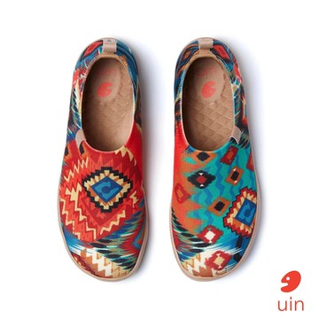 uin 西班牙原創設計 女鞋 日落光影彩繪休閒鞋W1011478