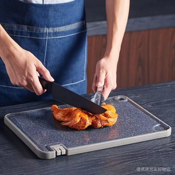 切菜闆 砧闆 菜闆 剁闆 料理闆 廚房砧闆 PP 輕便便攜 oou菜闆抗菌防黴塑料砧闆傢用輔食案闆切水果佔闆瀝水多功能廚