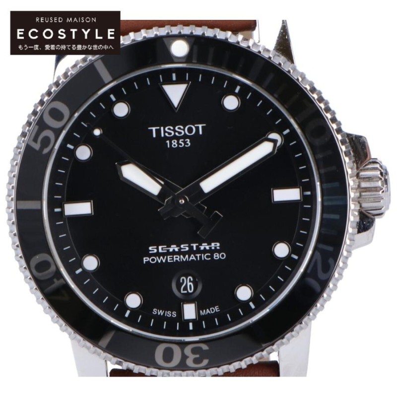 TISSOT ティソ T120.407.11.051.00 シースター1000 オートマティック 自動巻き 腕時計 シルバー/ブラック/ブラウン  メンズ | LINEブランドカタログ