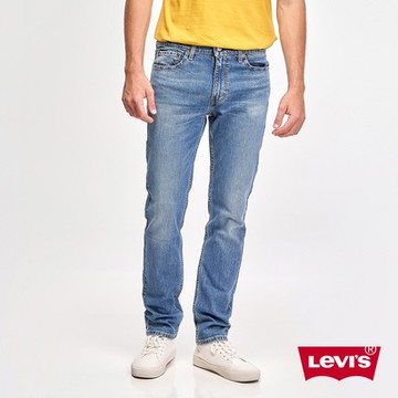 Levis 男款 511低腰修身窄管牛仔褲 中藍刷白 仿舊紙標 天絲棉 彈性布料