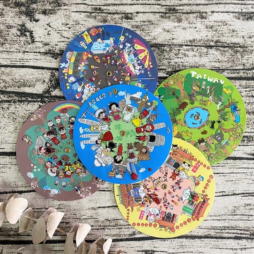 轉轉小世界明信片/愛台灣/MILU文創