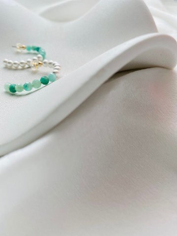 5月誕生石 祖母綠 × 棉珍珠