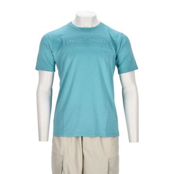 Mizuno 男款 藍色 圓領 T恤 彈性 吸汗速乾 訓練 運動 休閒 短袖 K2TAC50126