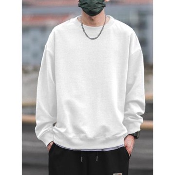 加肥加大號特大碼新款肥佬胖哥400斤休閑純色圓領上衣體恤衛衣男