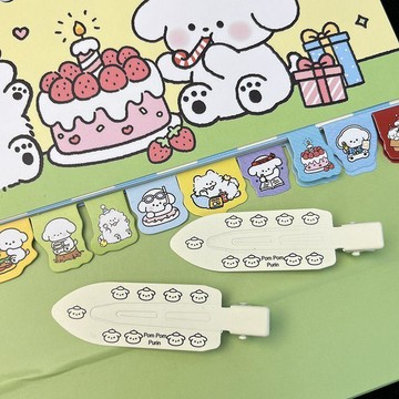 新品免運💖布丁狗髮夾 造型劉海夾 裝飾髮飾 立體造型 可愛邊夾 甜酷布丁狗無痕髮夾卡通多巴胺少女心劉海側邊夾髮卡髮飾女