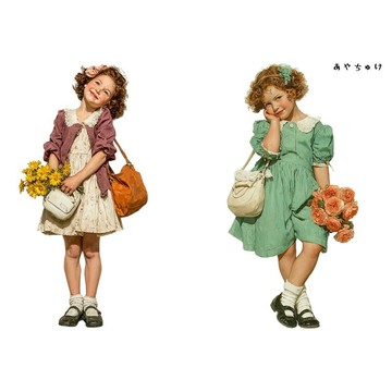 【4 月新款 1】08-121-0102 人物貼紙 春日復古