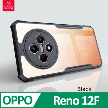 XUNDD 甲蟲系列 OPPO Reno 12 F 防摔保護軟殼 炫酷黑