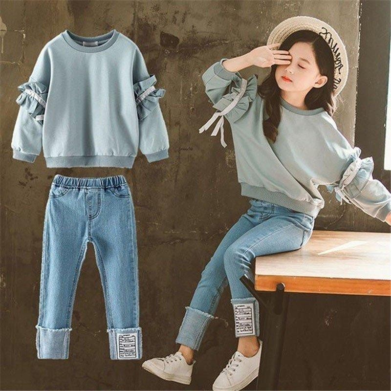 THE CASUAL 子供服 セットアップ 女の子 長袖 秋着 上下セット